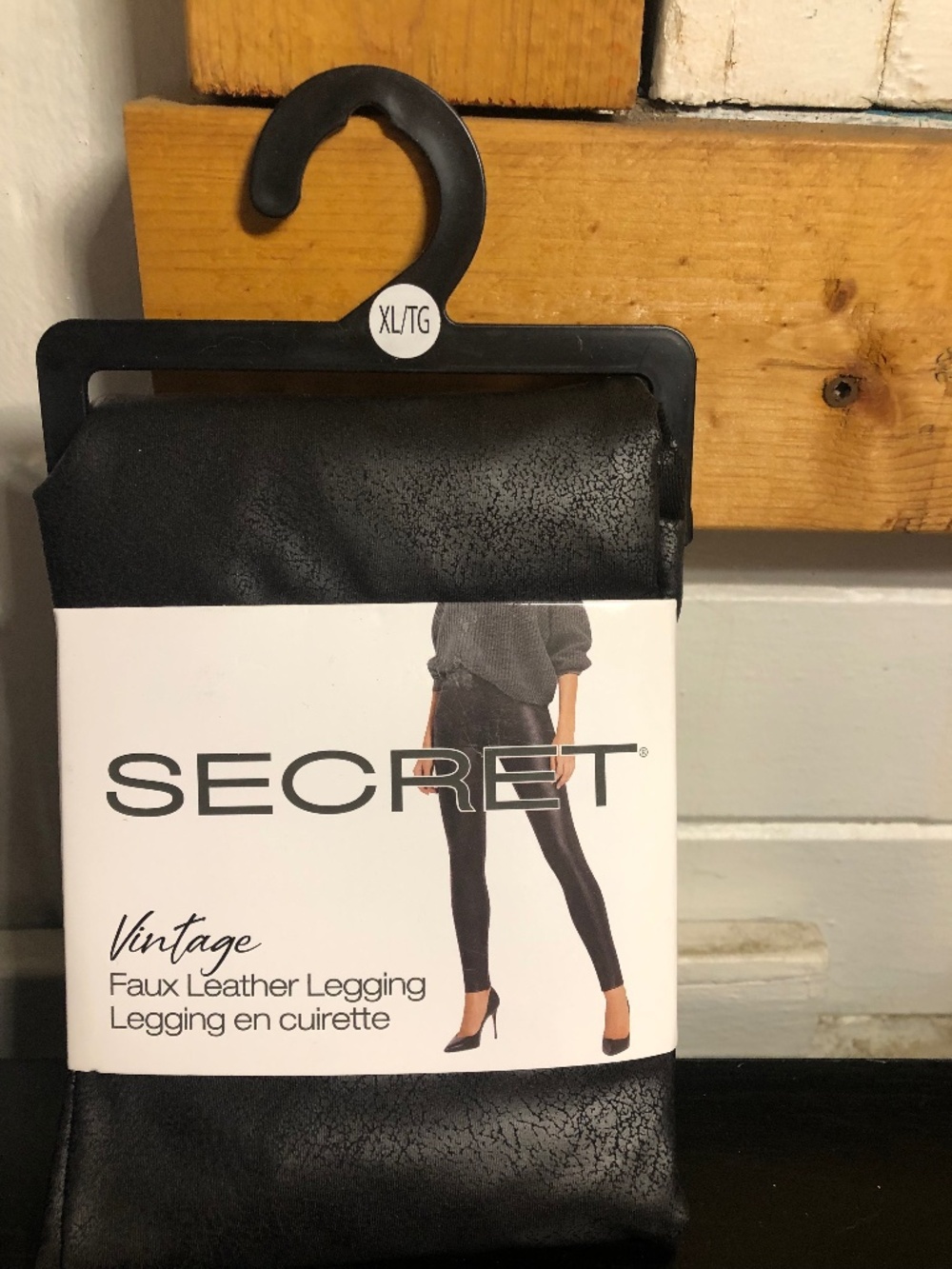SECRET Vintage Faux Leather Legging W/ Wide Comfy Waistband
